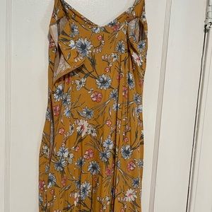 Mustard floral maxi dress